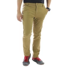Access Men's Basic Casual Uniform Comfort Stretch Chino Pants