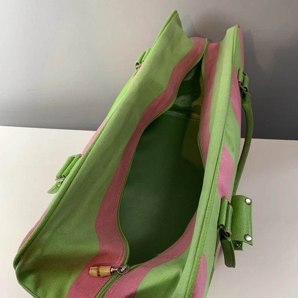 Joss Design Resort Collection 20 inch Canvas luggage bag Watermelon Green Pink - Image 3 of 4