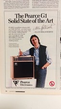 ALLAN HOLDSWORTH  PEARCE GUITAR AMPLIFIERS  1987  - 11X8.5  PRINT AD.  7