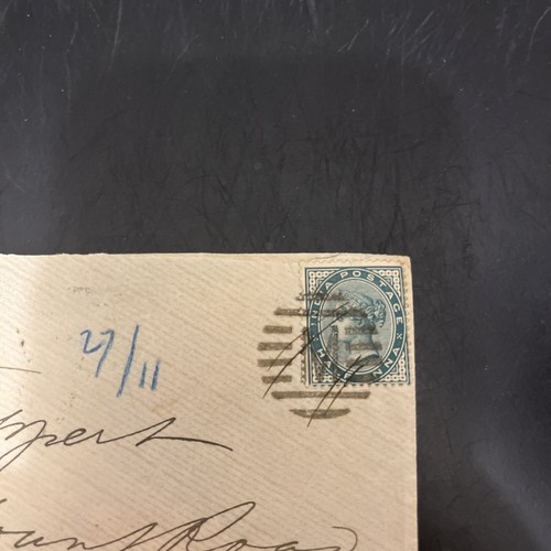 Great Britain India Cover EF Victoria 1/2 Anna - Madras 27/11/1886 - A49 - Picture 2 of 3