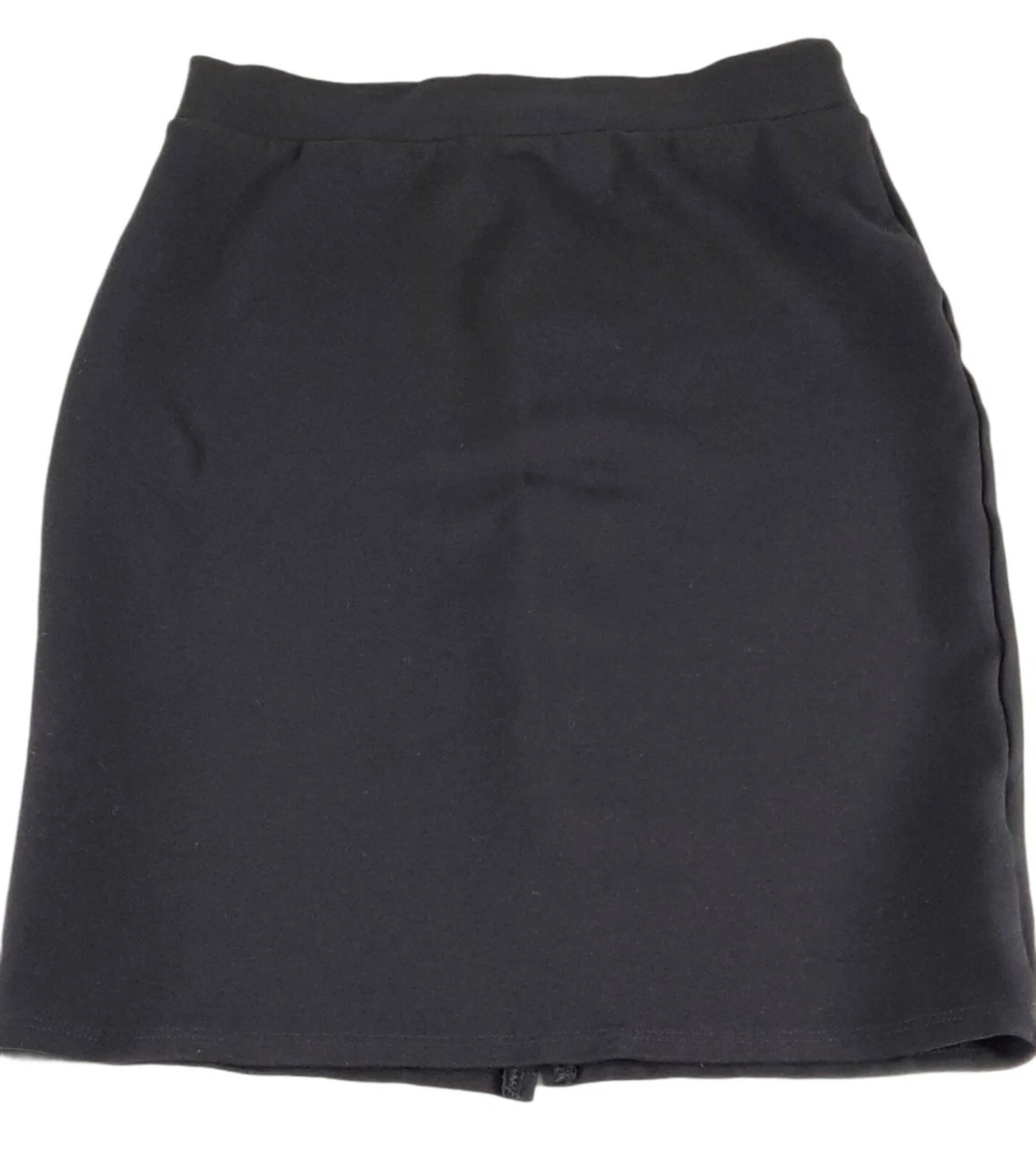 Jupe Droite Noire Charlotte Russe Taille 4 - Polyester/Spandex Avec Fente - Occasion Très Bon état