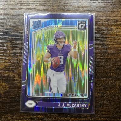 J.J. McCarthy 2024 Donruss Optic Rated Rookie Purple Shock #235 Color Match