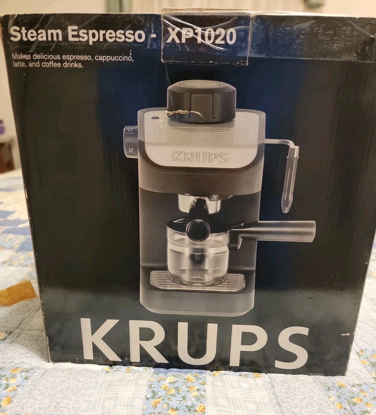 KRUPS XP1020 Steam Espresso Machine – 4 Cup Coffee Maker – New in Box