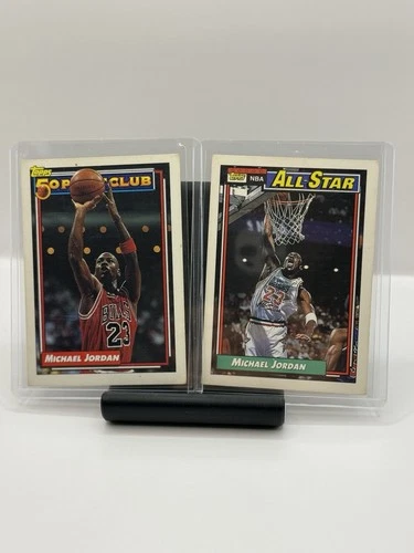 Topps Michael Jordan 1992-93 NBA 50 Point Club #205 & All-Star #115 Card Lot HOF