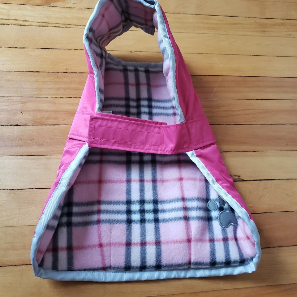 Zack & Zoey Dog Coat Pink Medium Waterproof Reflective Fleece Lined Hook & Loop - Image 3 of 4