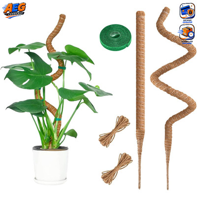 Moosstab 95 cm Biegbare Rankhilfe Pflanzenstütze Kokosfaser für Gartenpflanzen