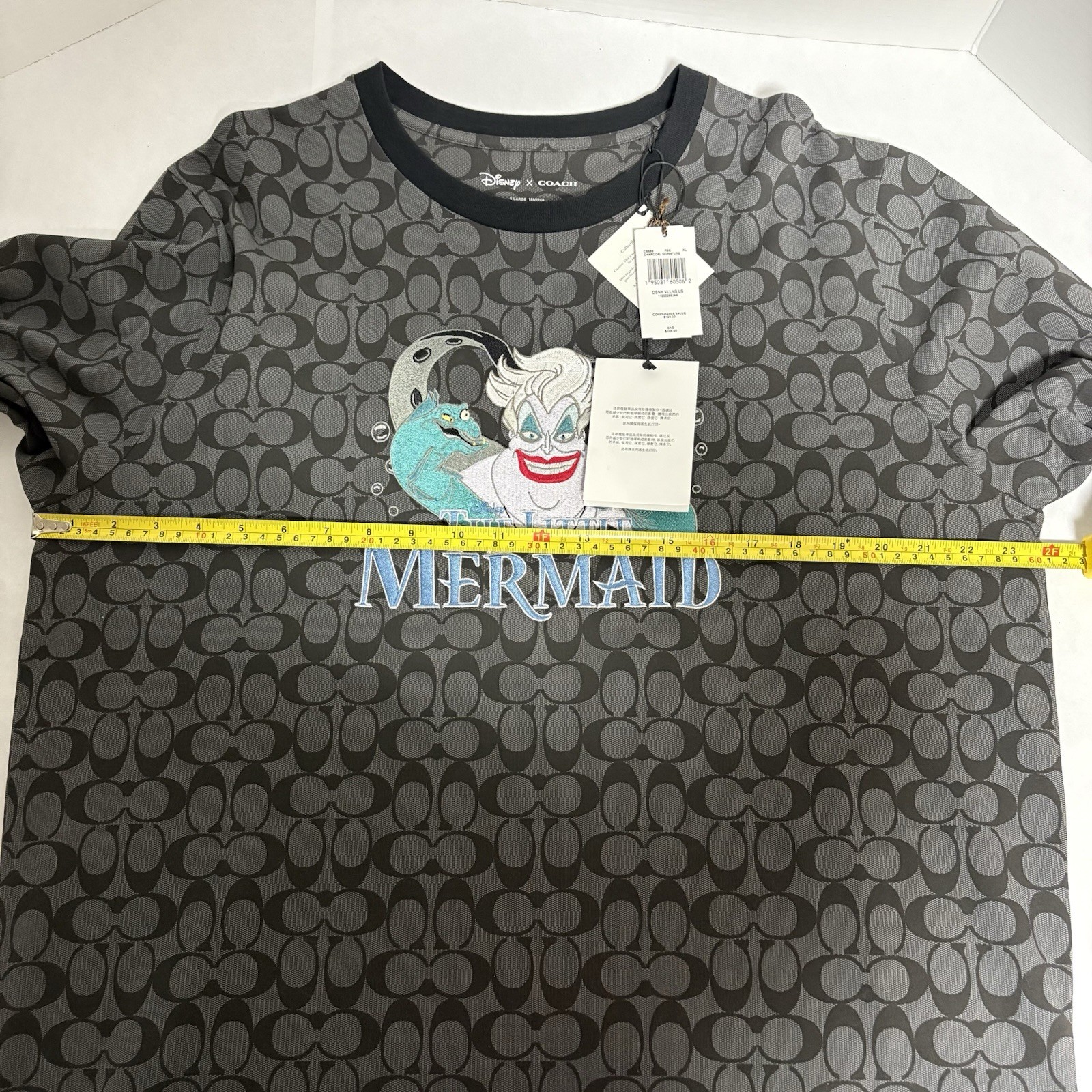 COACH x Disney Villains Signature Ursula Long Sleeve Shirt Men’s XL image 7