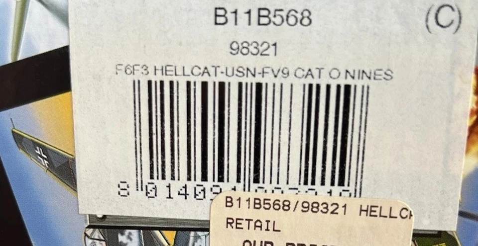 Franklin Mint 1/18 F6F3 Hellcat USN Cat O Nines NIB - Image 4 of 4
