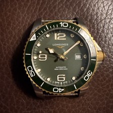 Longines Men's Hydroconquest Automatic Wristwatch  Black & Gold Bezel