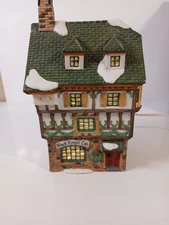 Dickens Collectibles Victorian Series Black Forest Cafe Porcelain Lighted House