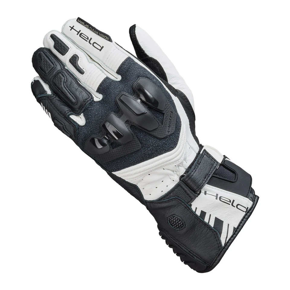 Motorrad Handschuh 9 - Held Evo Thru - Sommer Sport Racing schwarz-weiß