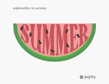 Watermelon In Summer Needlepoint Kit or Canvas