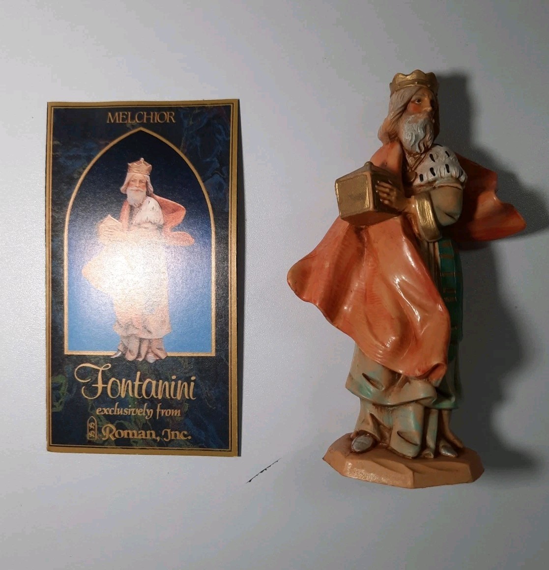 Vtg. 1992 Fontanini Melchior 5" Nativity Figurine w/Box Heirloom Nativity Italy
