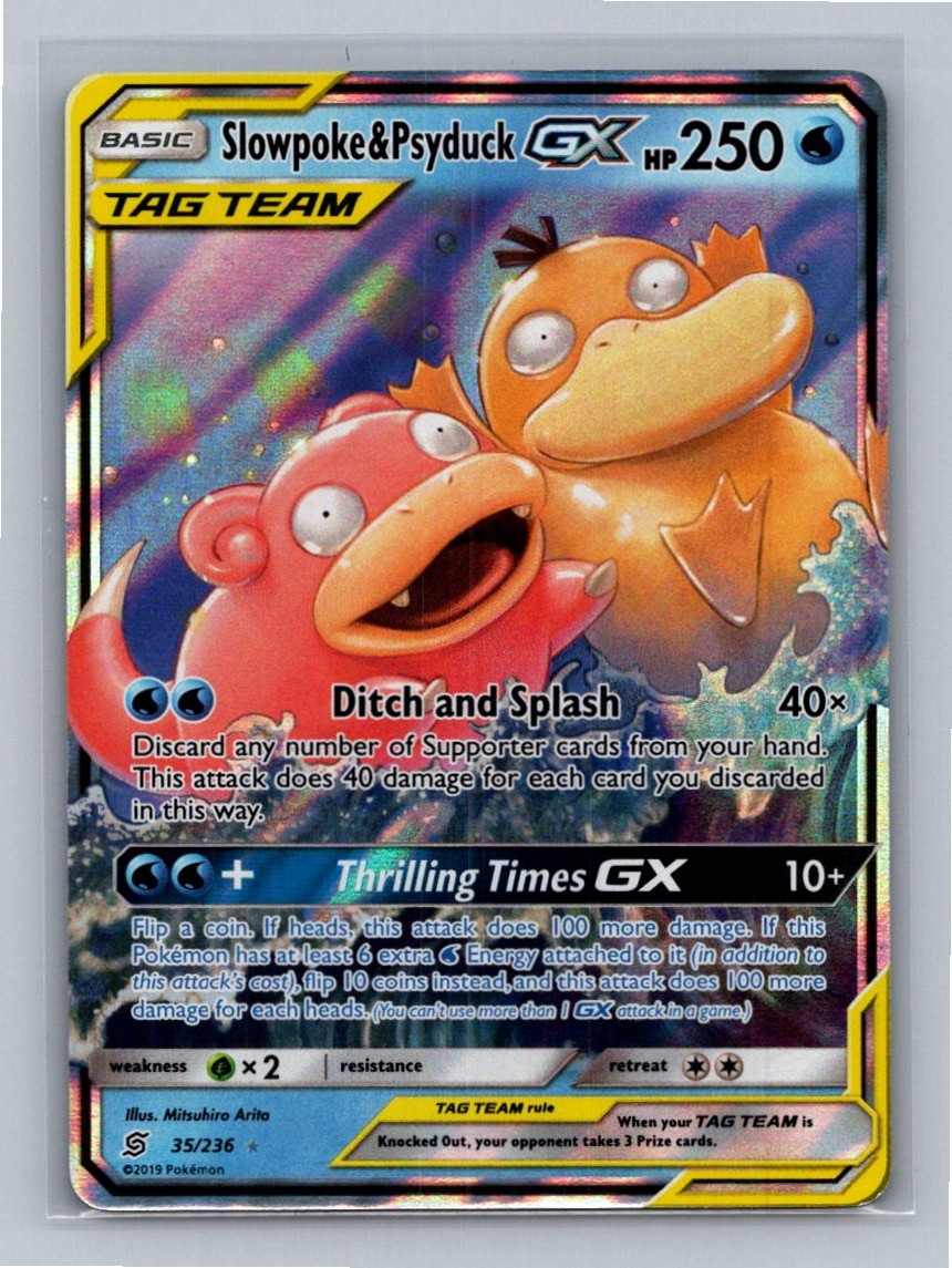 Slowpoke & Psyduck GX Ultra Rare SM - Unified Minds 35/236 LP