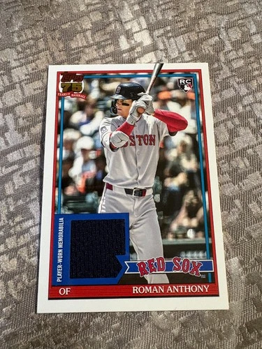 2026 Topps series 1 Roman Anthony RC 1991 Relic card 91R-RA Red Sox Player Worn