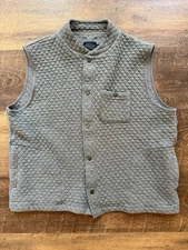 ✨PENDELTON QUILTED SNAP UP SWEATER VEST SLEEVELESS WITH POCKETS GRAY~MEN’S XXL✨