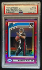 2024 Donruss Michael Penix Jr. Optic Rated Rookie Preview Pink RC #308 PSA 10