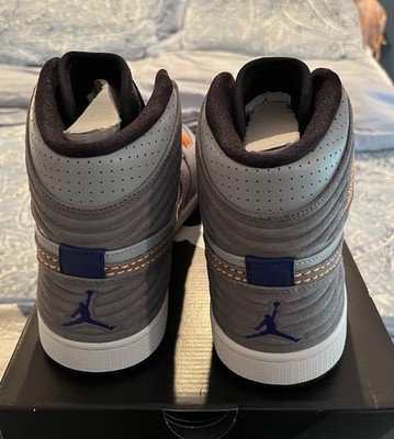 AIR JORDAN 1 RETRO 93 WOLF GREY COOL GREY CITRUS Orange Royal Sz