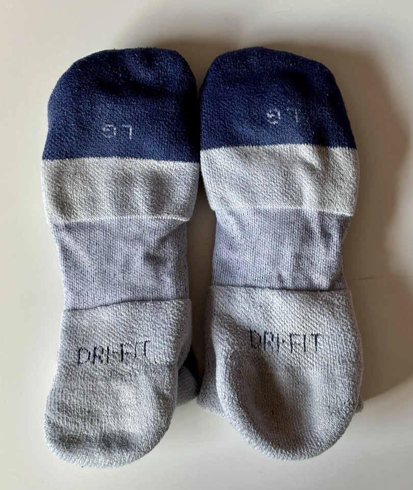 Air Jordan Jumpman Basketball Dri-FIT Crew Sock Midnight Navy/Grey Large (8-12) - Image 4 of 4