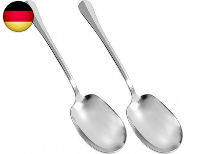 2 Stück Servierlöffel Groß, Salatbesteck Edelstahl, Suppenlöffel Edelstahl, Ser