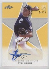 2020 Leaf Perfect Game National Showcase Yellow 24/25 Ryan Higgins Auto nd3