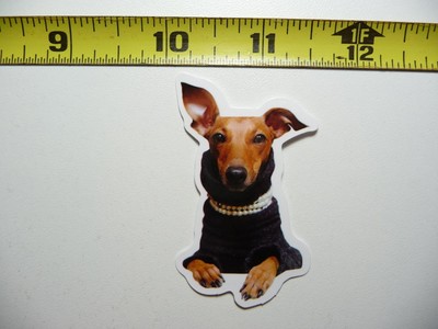 GLAMOROUS DOBERMAN PINSCHER FUNNY STICKER DECAL CUT PET DOG PUPPY FUN