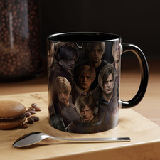 Leon S. Kennedy photo collage Mug, Accent Coffee Mug