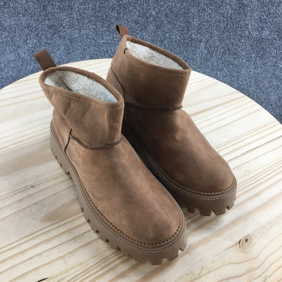 Botas DV by Dolce Vita para mujer 8 piel de oveja beige puntera redonda informales Foto 3 de 4