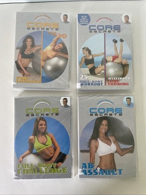 Lot of 4 Gunnar Peterson's Core Secrets Videos DVD Workout Exercise New Sealed