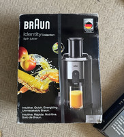 Braun J500 Centrifugal Juicer 900W 1.25L 2 Speed Large Tube Black/Silver