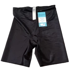 Assets By Spanx Black Smoothing Sheer Mid Thigh Shorts Size Small