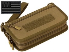 Protector Plus Tactical Wallet for Men ID Card Holder Military Small, Brown