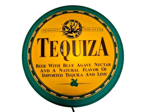 Vintage Tequiza Beer Electric Light Sign 16” 1999 Anheuser Busch Tequila Agave
