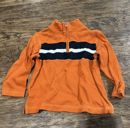 Orange With Blue/white Stripe 1/4 Zip Gymboree Size 4 Boys
