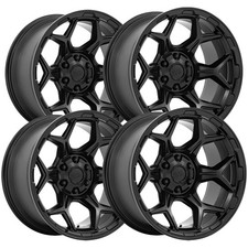 Set Of 4 Moto Metal Mo815 Dux 17x8.5 5x4.55x5 0mm Blackout Wheels Rims