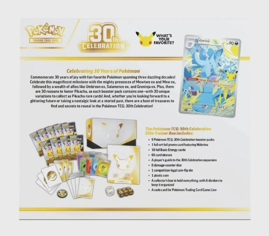 Pokémon TCG: 30th Anniversary Celebrations ETB - Preorder