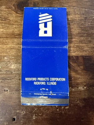 #ad G1300 Rockford Products Company Rockford Illinois Vintage Matchbook Cover $4.99