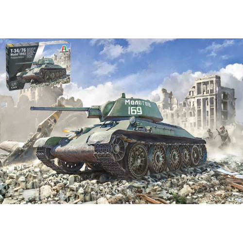 T-34/76 Model 1943 Kit 1:35 Italeri Kit Mezzi Militari -D- Neues Modell-image