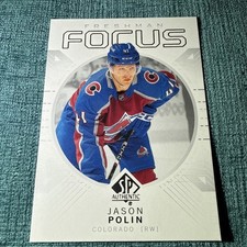 2024-25 Upper Deck SP Authentic Jason Polin Freshman Focus - Rookie - Avalanche