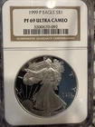 🔥1999-P American Silver Eagle Proof $1 NGC PF 69 Ultra Cameo Proof Encapsulated