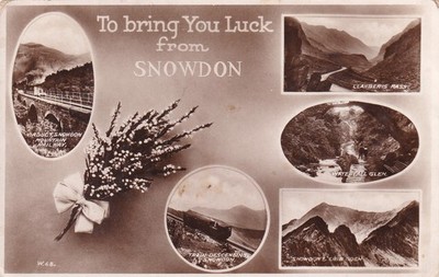 ''To Bring You Luck from Snowdon'', Wales ~ gebraucht ~ verschickt