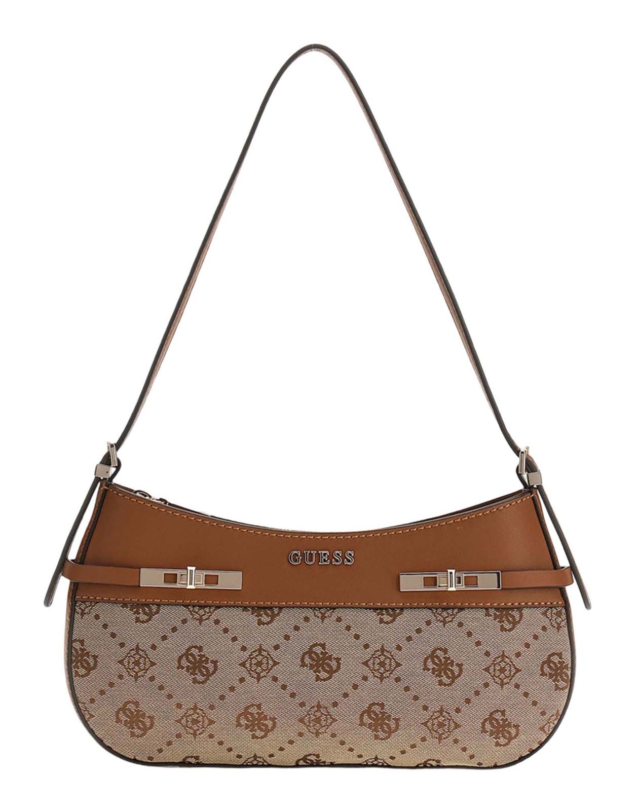 GUESS shoulder bag Melinda Logo Shoulder Bag Latte Logo