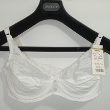 Vintage Berlei 38B White Cotton Lace Bra Style 827 Wired Boned Soft Cups NOS