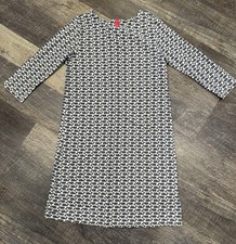 Vineyard Vines Girls Size 14, Blue White Whale Print Shift Dress, 3/4 Sleeve