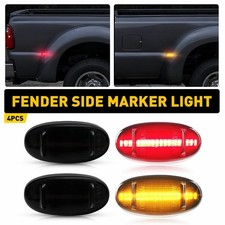 4x For Ford F250 F350 2011-2022 Dually Bed Fender Led Side Marker Lights Smoked