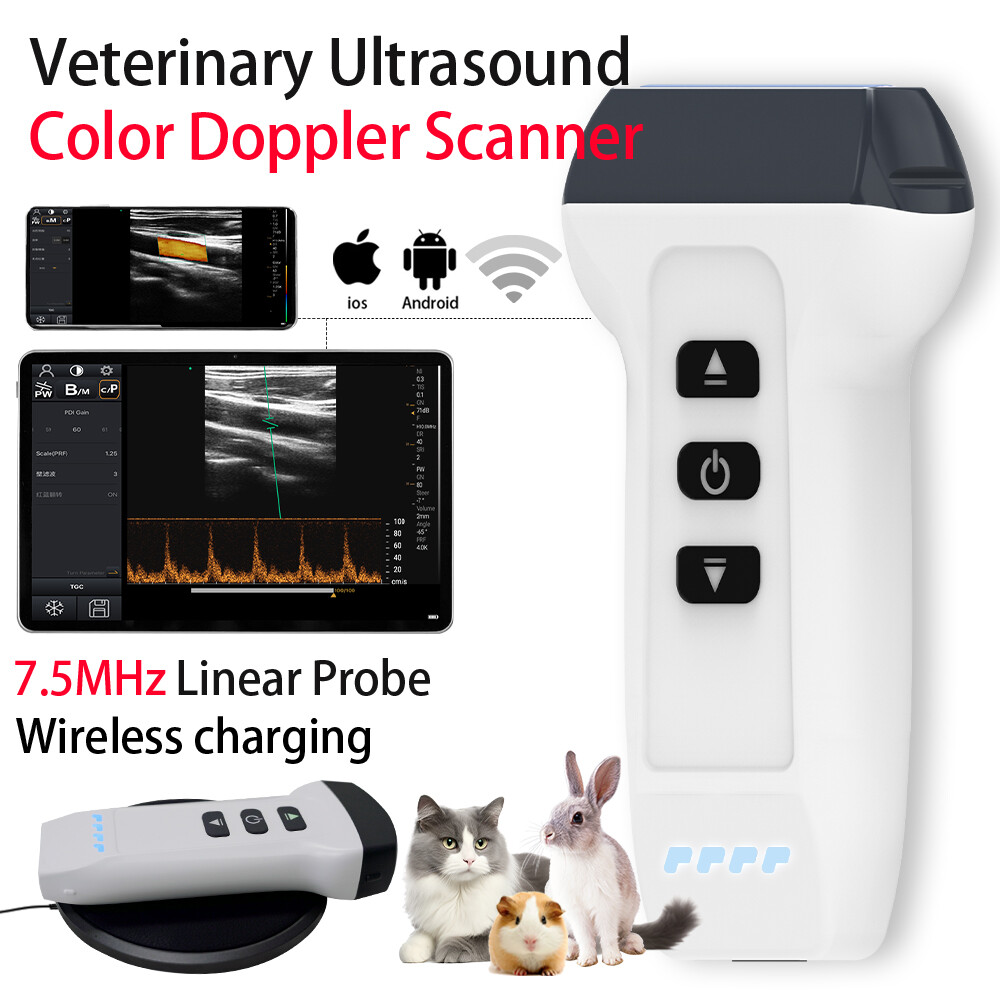  Wireless Portable Vet Ultrasound Machine 7.5MHZ Linear probe For Dog, Rabbit