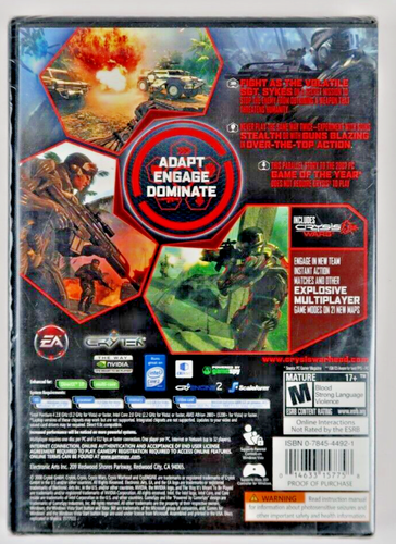 Crysis Warhead (PC, DVD-ROM, 2008) New Sealed PC Game - Picture 2 of 2