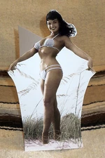 Bettie Page 1950's Pin-Up Queen Playboy Model Tabletop Standee 10 1/4" Tall