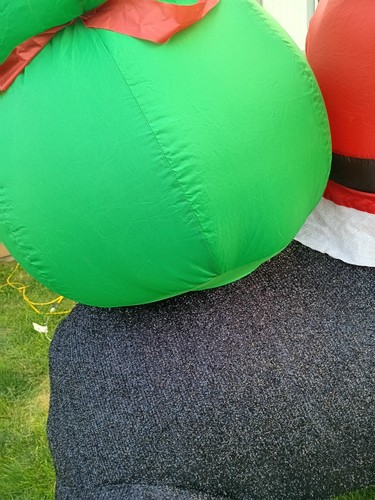 RARE Gemmy Vtge Inflatable Christmas Black Bear w Santa & Toys 6 ft Tall TESTED! - Picture 15 of 24