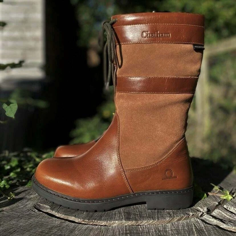 Tan leather calf clearance boots